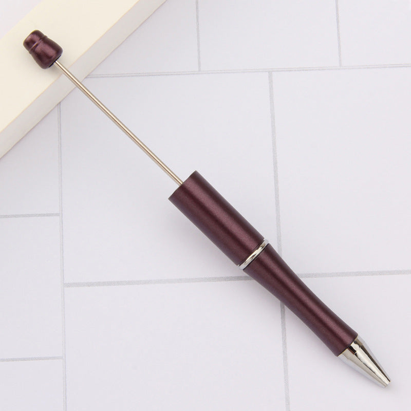 Beadable Pens Wholesale, Matte Plastic Ballpoint Ink Colorful Barrel, 11.5mm x 145mm