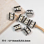 Hand Painted Square Acrylic Beads 12-14mm Colorful Enamel 10pcs 5
