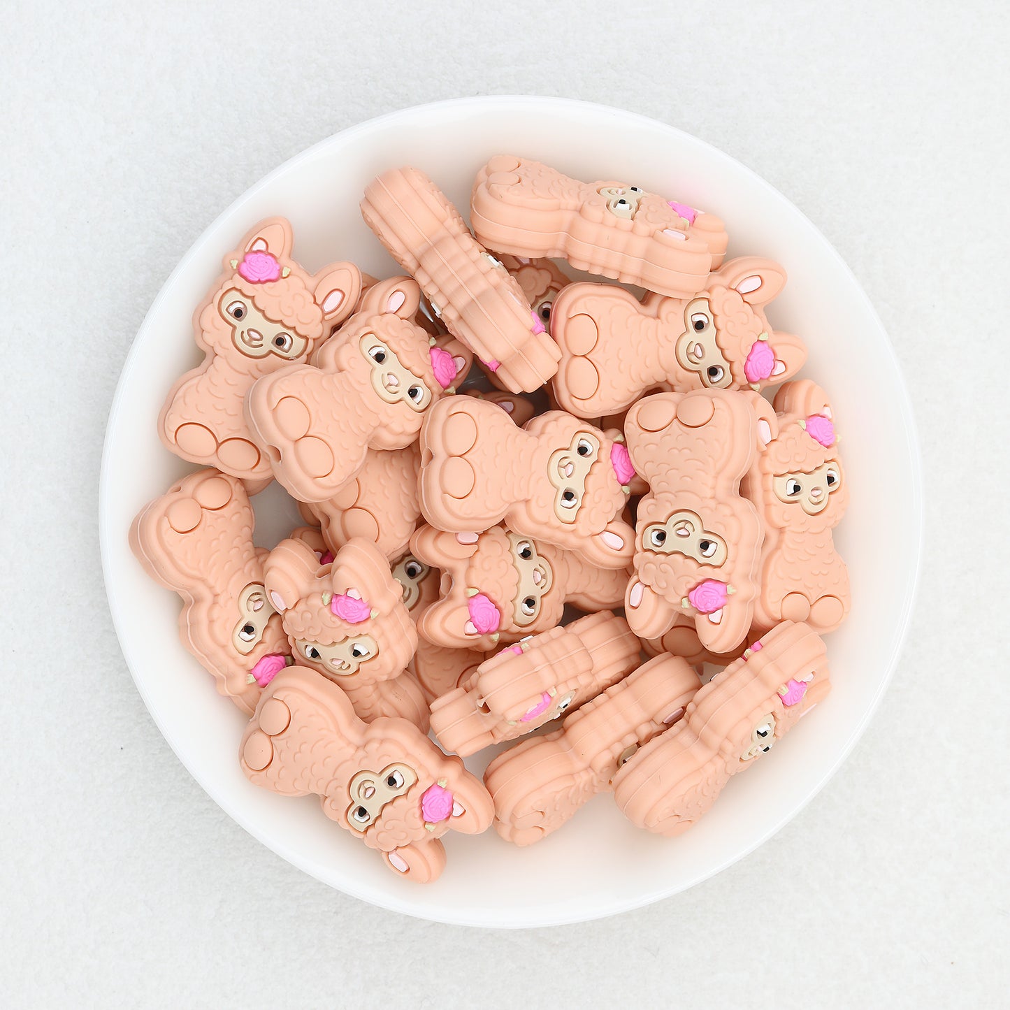 10 Color Cute Alpaca Silicone Focal Beads 20pcs 12