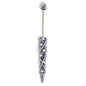 Beadable Pen with Rhinestone Pearl Chain Multicolor Rotating 5 Pcs 13