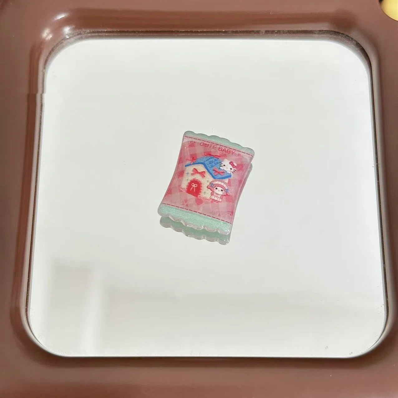 Square Acrylic Beads 20mm Cartoon Animal Illustration Snack Bag 10pcs 3