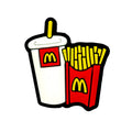 Silicone Focal Beads French Fries and Soda Side by Side 20pcs