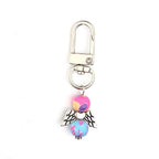 Mini Alloy Baby Love Keychain with Pastel Pearl Beads 12