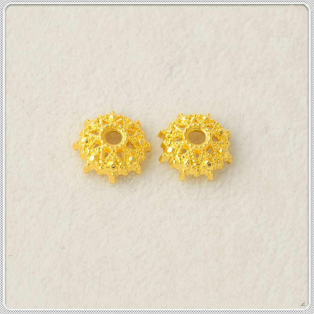 Alloy Sunflower Bead Caps 9mm 11mm 13mm Hollow Tibetan Style 200pcs 5