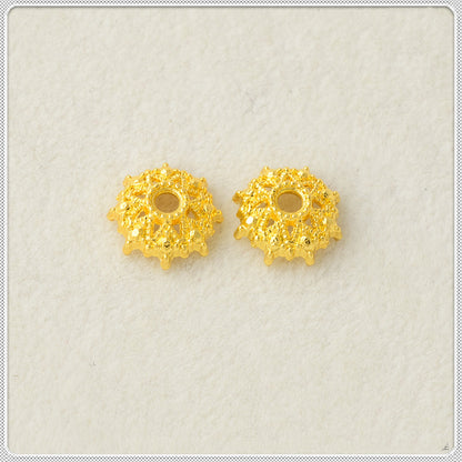Alloy Sunflower Bead Caps 9mm 11mm 13mm Hollow Tibetan Style 200pcs 5