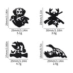 Silicone Focal Beads Hunting Season Black and White Wildlife Silhouettes 20pcs 10