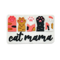 Silicone Focal Beads Cat Mama Cat Paw Prints Script Text 20pcs