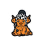 Silicone Focal Beads Highland Cow Baby Wearing Cozy Spotted Hat 1 pcs