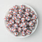 15mm Printed Silicone Beads with Nurse Ambulance and Floral Designs 50pcs 10
