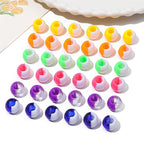 Large Hole Acrylic Beads 12mm Two-Tone Mixed Colors 60pcs 4