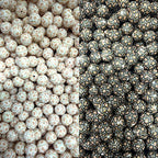15mm Silicone Beads Printed Grids Design 50pcs