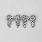 3D Printed Bow Shape Silicone Beads Colorful Pattern 10pcs 9