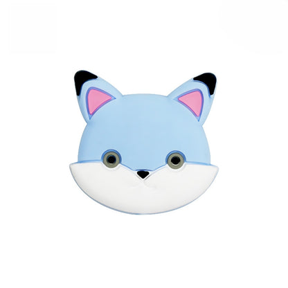 Silicone Focal Beads Animal Baby Fox Rounded Head Smiling Face 20pcs 8