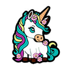 Silicone Focal Beads Unicorn Vibrant Mane Floral Accents 20pcs