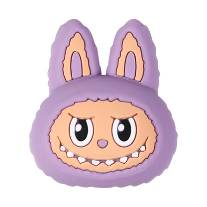 Silicone 3D Focal Beads Bunny Faces Multi Color 20pcs 13