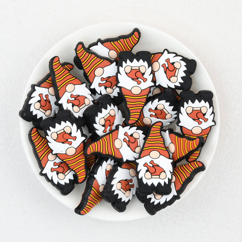 Thanksgiving Turkey Dwarf Silicone Focal Beads 20pcs  2