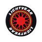 Silicone Focal Beads Lightyear Tire Bold Text Circle 20pcs