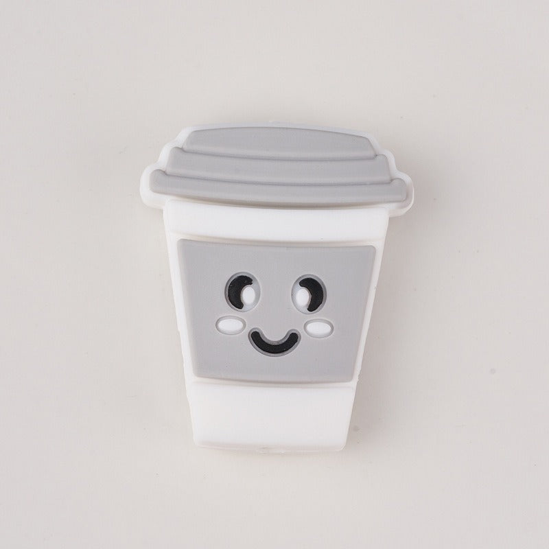 Silicone Focal Beads Smile Cup Smiling Face Coffee Cup 10pcs 6