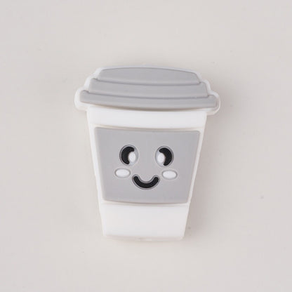 Silicone Focal Beads Smile Cup Smiling Face Coffee Cup 10pcs 6