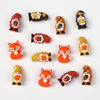 3D Autumn Gnome and Fox Silicone Focal Beads Fall Theme 20pcs 8