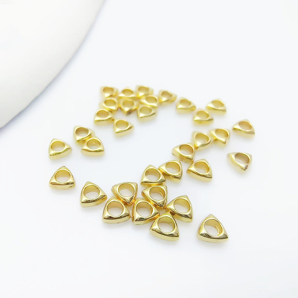 Alloy Triangular Spacer Beads 3/4mm Tibetan Style 100pcs 5