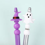 Silicone 3D Focal Beads Halloween Pumpkins Grimace Faces 20pcs 9