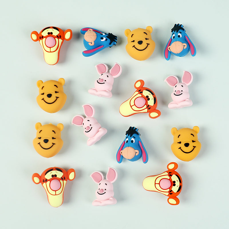 Silicone 3D Focal Beads Disney Character Avatar Smiling Face 20pcs 2