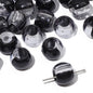 Large Hole Acrylic Beads 12mm Two-Tone Mixed Colors 60pcs 7