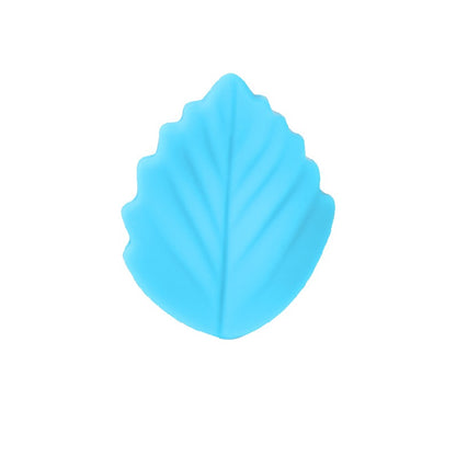 Colorful Leaf Silicone Beads Solid Color Matte Finish 20pcs 21