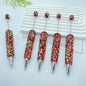 Beadable Pen Full Rhinestone Shimmering Lotus Purple Ballpoint 4