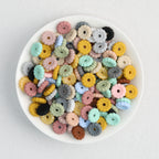50pcs 12mm 15mm Disc Silicone Beads Solid Colors Smooth Matte