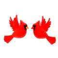 Silicone 3D Focal Beads Red Cardinal Wings Black Mask
