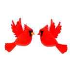 Silicone 3D Focal Beads Red Cardinal Wings Black Mask