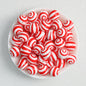Colorful 15mm Swirl Pattern Priented Round Silicone Beads 50pcs 2