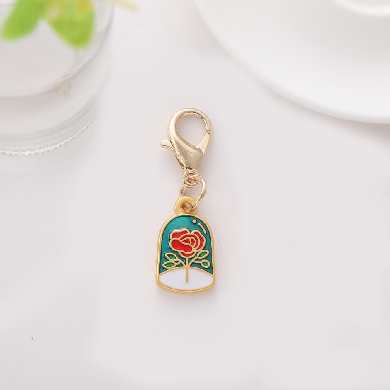 Enamel Astronaut Keychain Metal Zinc Alloy Space Theme Charm 11