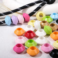 Colorful 16mm Large Hole Round Acrylic Spacer Beads 40pcs