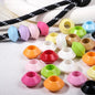 Colorful 16mm Large Hole Round Acrylic Spacer Beads 40pcs