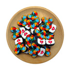 Silicone Focal Beads Puzzle Mickey Mouse Heart Holding Red Heart 20pcs 2