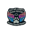 Silicone Focal Beads Angel Paw Print With Pastel Wings