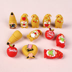 Silicone 3D Focal Beads Teacher Apple With Pencil and Gnome 20pcs