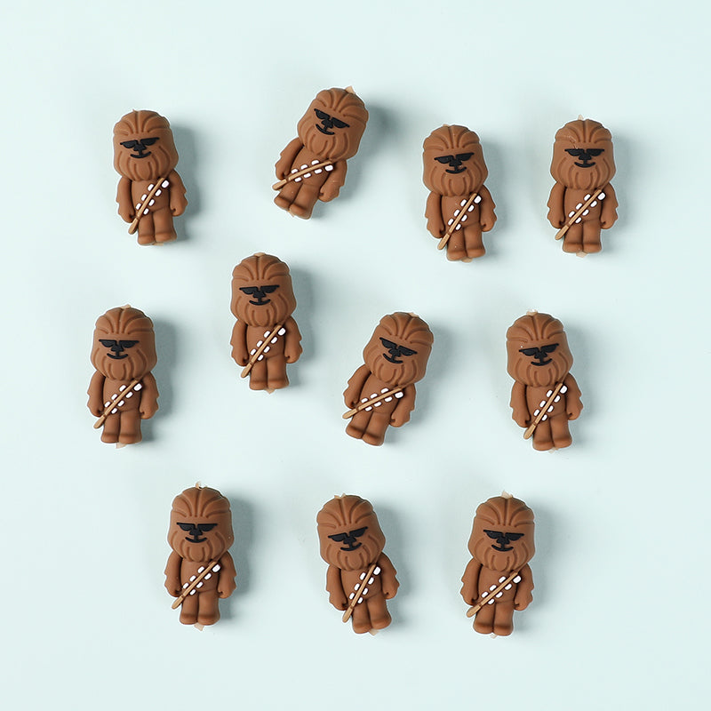 Silicone 3D Focal Beads Star Wars Chewbacca Detailed Fur Bandolier 20pcs 4