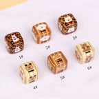 Square Acrylic Beads 14mm Leopard Puppy Pattern 10pcs 4