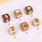 Square Acrylic Beads 14mm Leopard Puppy Pattern 10pcs 4