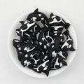 3D Black Whale Silicone Focal Beads 20pcs