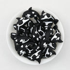 3D Black Whale Silicone Focal Beads 20pcs