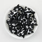 3D Black Whale Silicone Focal Beads 20pcs