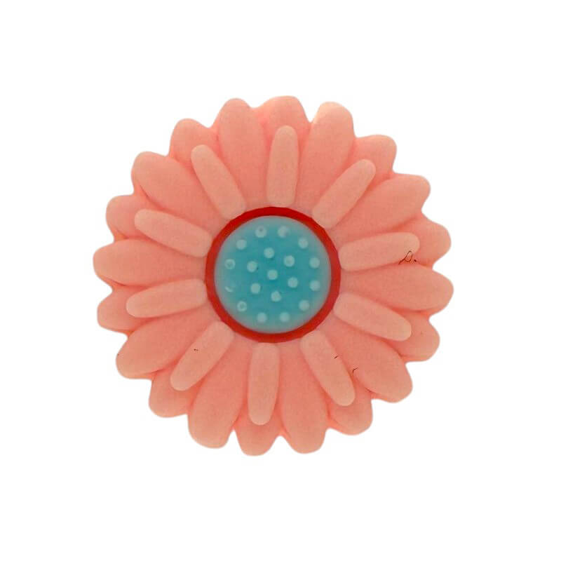 Silicone Focal Beads Daisy Sunflower Rounded Center 20pcs 18