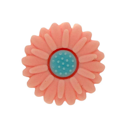 Silicone Focal Beads Daisy Sunflower Rounded Center 20pcs 18