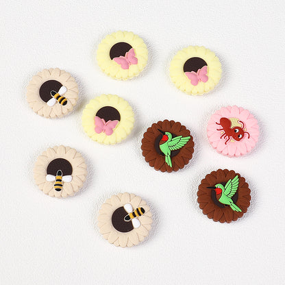 Insect Daisy Silicone Focal Beads 20pcs 3