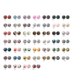 15mm Silicone Beads Rhombus Printed Design 50pcs